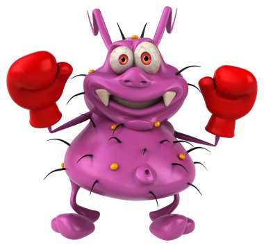 Eğlenceli mikrop kırmızı boks eldiven