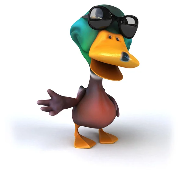 Fun cartoon duck — Stock Photo, Image