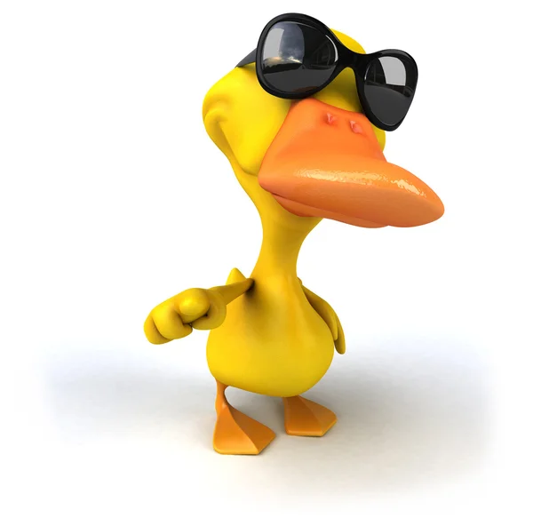 Fun cartoon duck — Stock Photo, Image