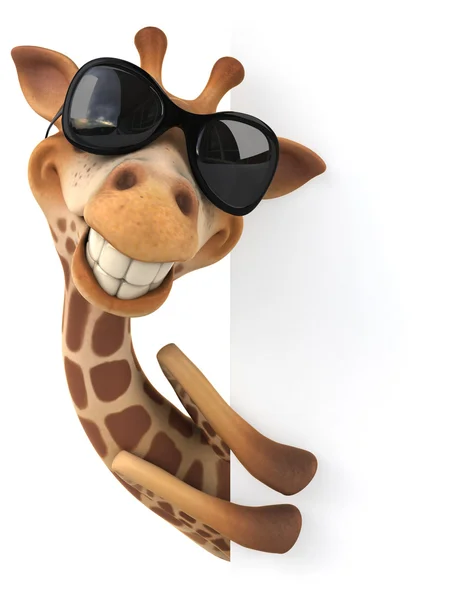 Fun cartoon giraffe — Stock Photo, Image