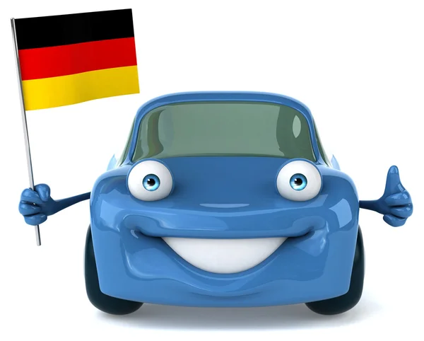 Divertido coche con bandera de Alemania — Foto de Stock