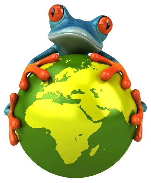 Fun cartoon frog — Stock Photo, Image