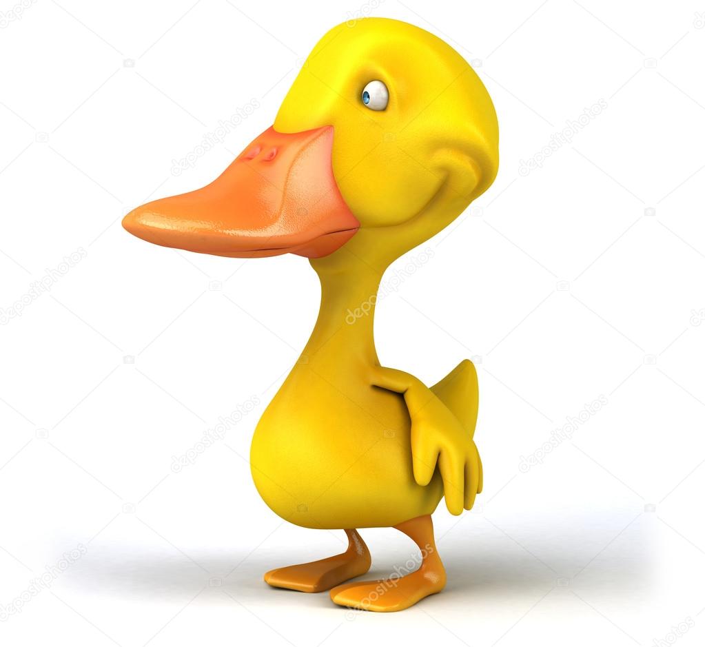 Fun cartoon duck