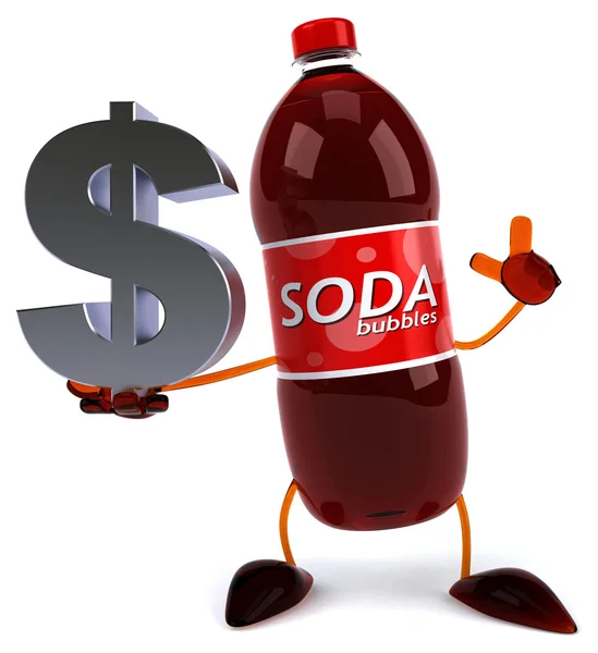 Soda bottle with dollar sign — Stock Photo, Image