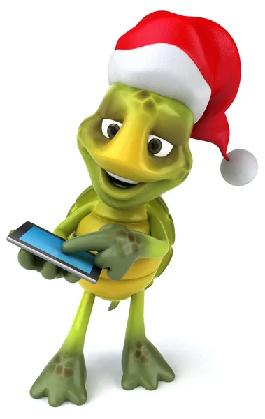 Zabawne żółwia z komputera typu tablet — Zdjęcie stockowe
