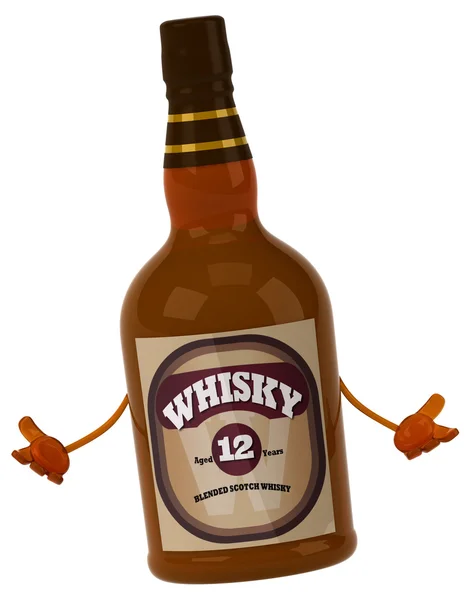 Kreskówka butelkę Whisky — Zdjęcie stockowe
