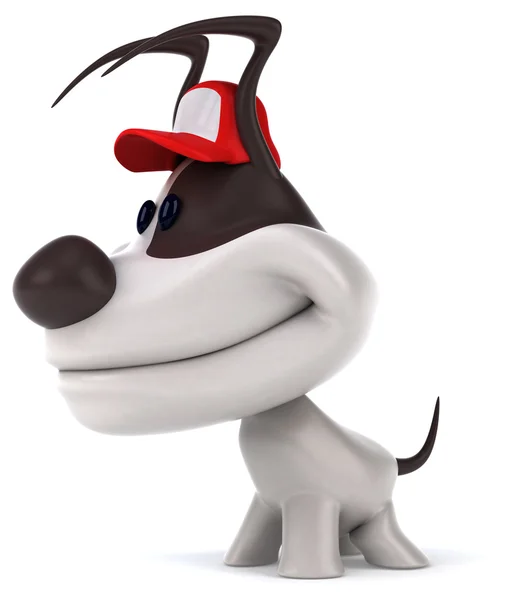 Spaß Cartoon Hund mit Hut — Stockfoto