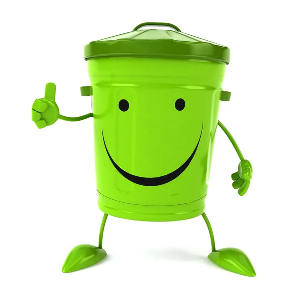 Green trash bin — Stock Photo, Image