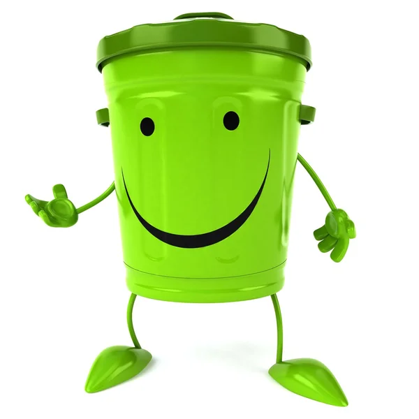 Green trash bin — Stock Photo, Image