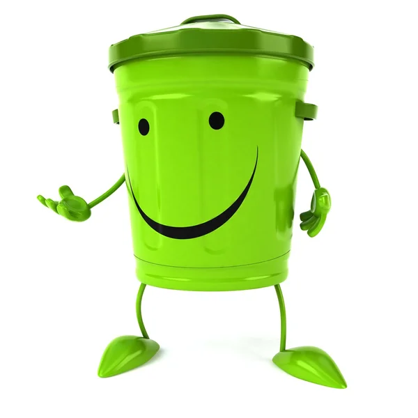 Green trash bin — Stock Photo, Image