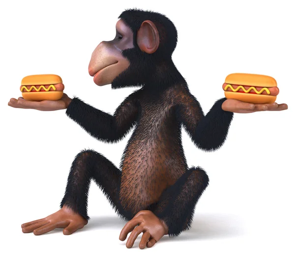 Macaco dos desenhos animados divertidos — Fotografia de Stock