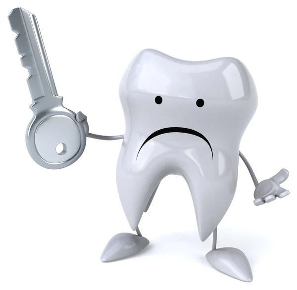 Funny tooth anläggning nyckel — Stockfoto