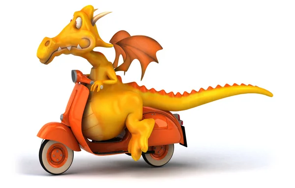 Leuke cartoon dragon — Stockfoto