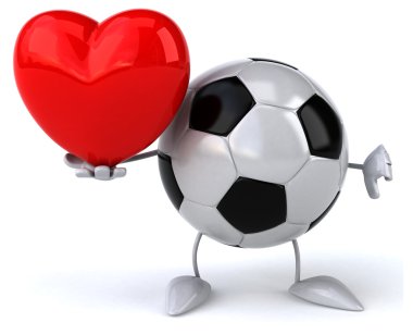 Eğlenceli çizgi film futbol topu