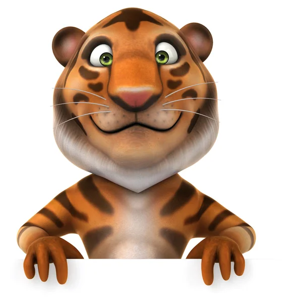 Fun cartoon tiger — Stock Photo, Image