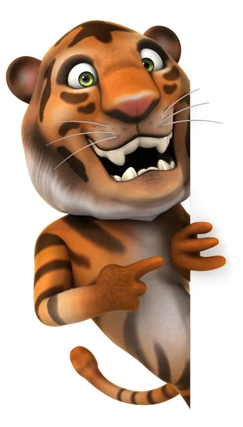 Fun cartoon tiger — Stock Photo, Image