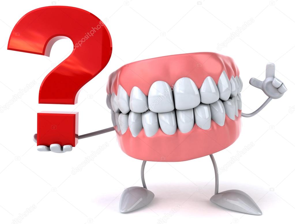 Dents amusantes avec point d'interrogation image libre de droit par