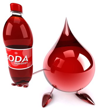 Kan damlası soda şişe