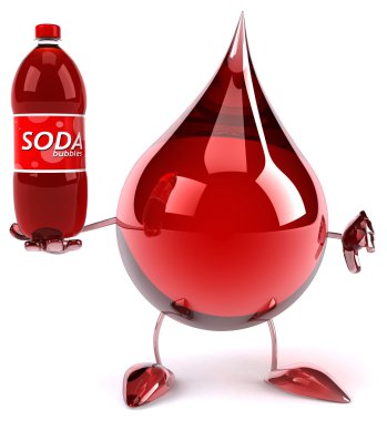 Kan damlası soda şişe