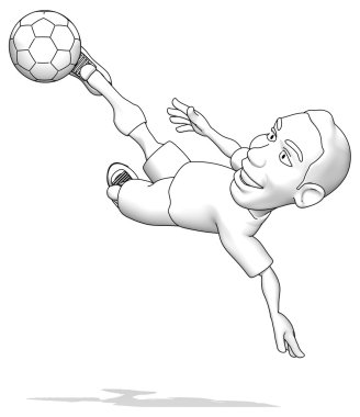 Futbol oyuncu topu ile
