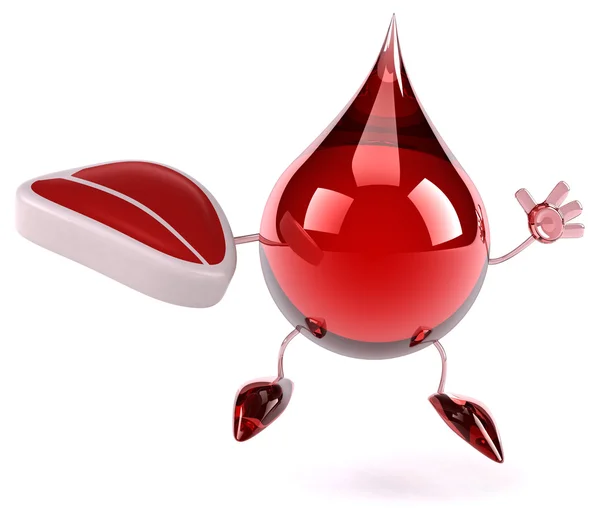 Fun cartoon blood drop — Stock Photo, Image