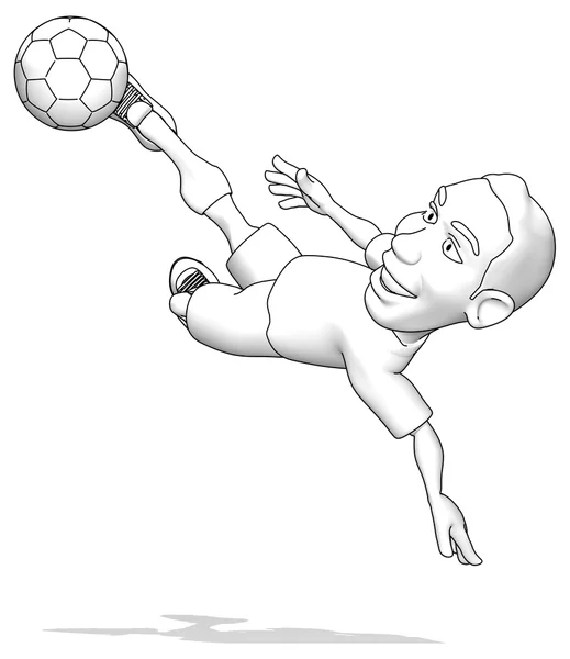 Giocatore di calcio con palla — Foto Stock