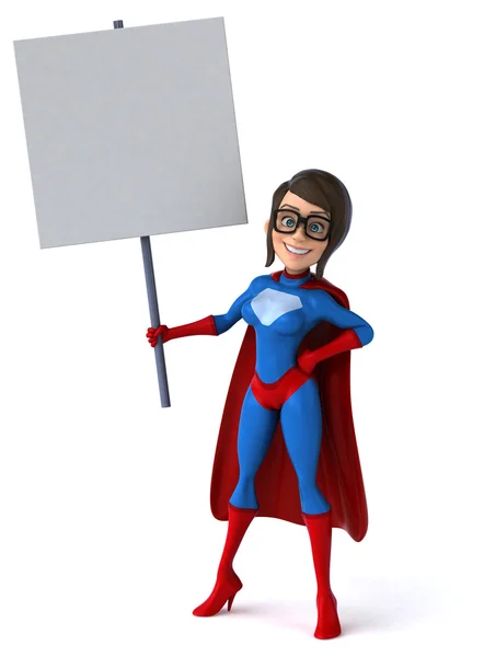 Fun female superhero — Stock Photo, Image