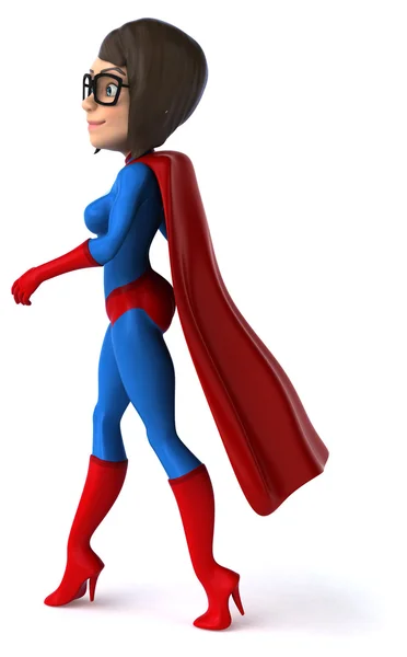 Kul kvinnlig superhjälte — Stockfoto