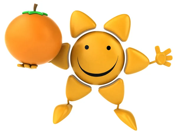 Fun sun with orange — Stock Photo, Image