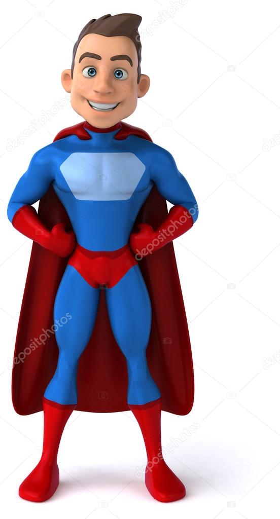 Fun young man superhero