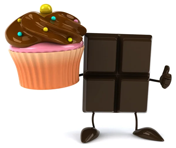 Chocolade bar met cupcake — Stockfoto