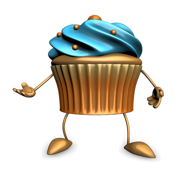 Cupcake cartone animato — Foto Stock