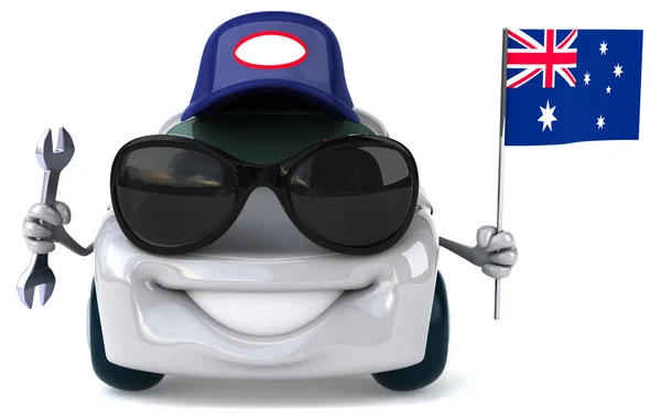 Fun car with flag of Australia — Stock Photo, Image