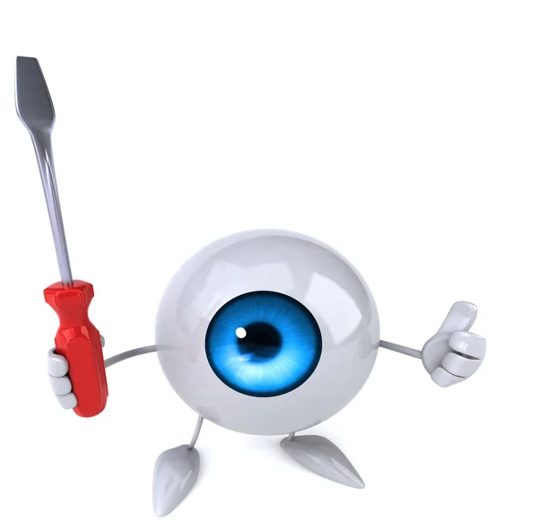 Eye with screwdriver — Stock Photo, Image