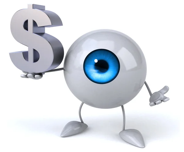 Fun eye and dollar sign — Stock Photo, Image