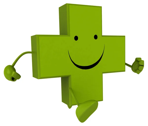 Green Pharmacy cross  running — Stock Photo, Image