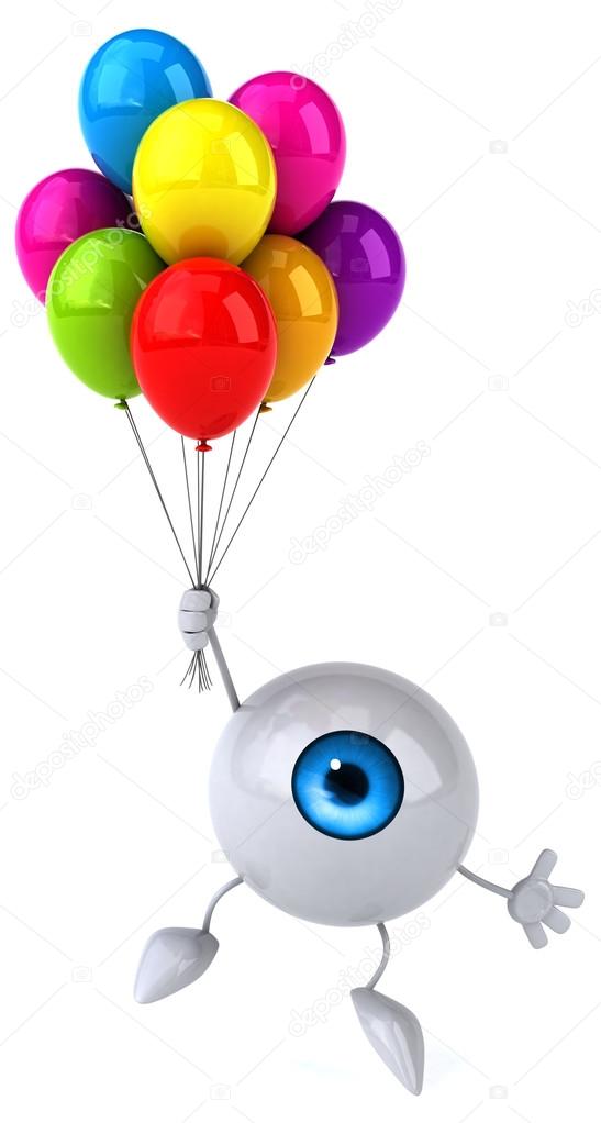Fun eye  with balloons