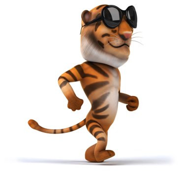 eğlenceli bir kaplan güneş gözlüğü