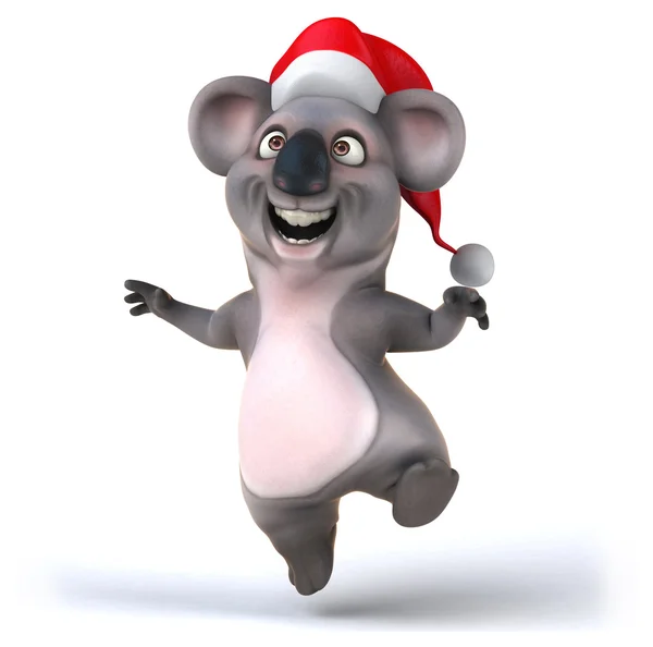 Leuk koala in de Kerstman hoed — Stockfoto