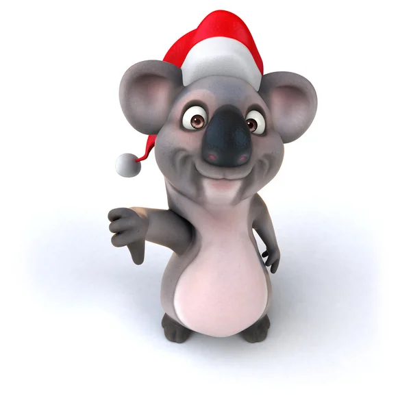 Fun koala in Santa's hat — Stock Photo, Image