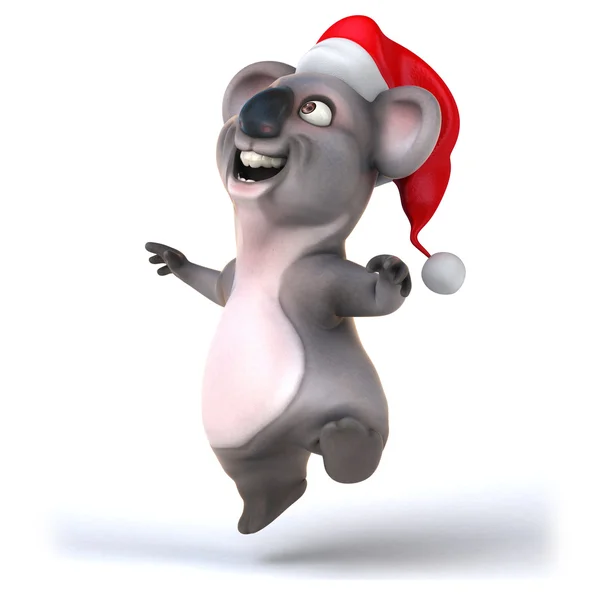 Koala amusant dans le chapeau du Père Noël — Photo