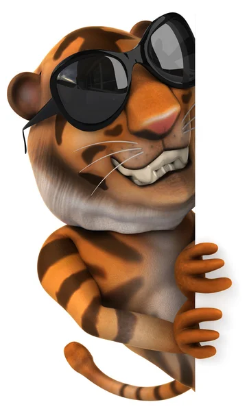 Fun tigre dans les lunettes de soleil — Photo