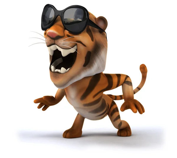 Fun tiger in sunglasses — Stock Photo, Image