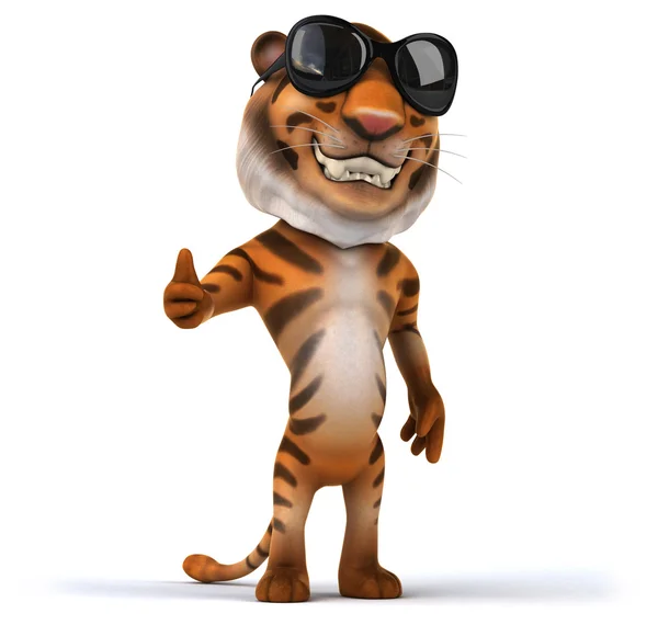 Διασκέδαση τίγρη σε γυαλιά ηλίου — Φωτογραφία Αρχείου
