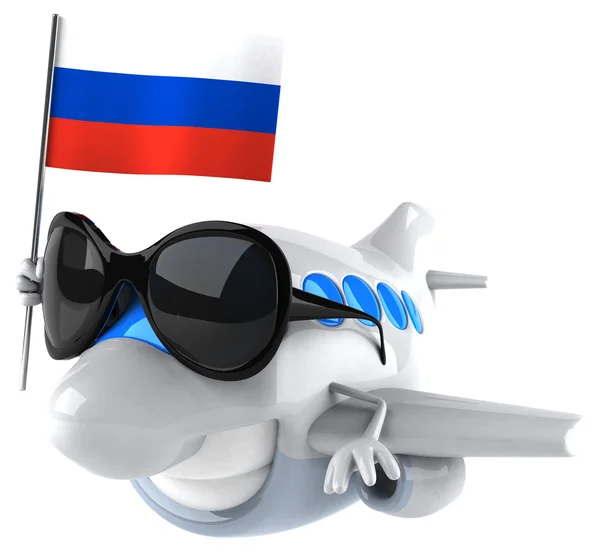 Fun plane with flag — Stock Photo, Image