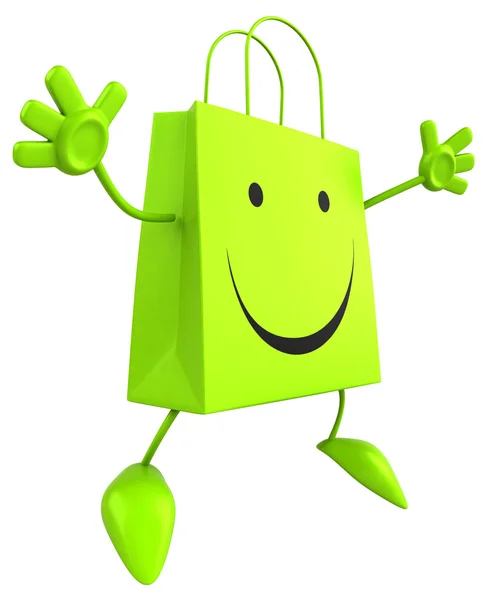 Happy Shopping bag — Stock Photo, Image