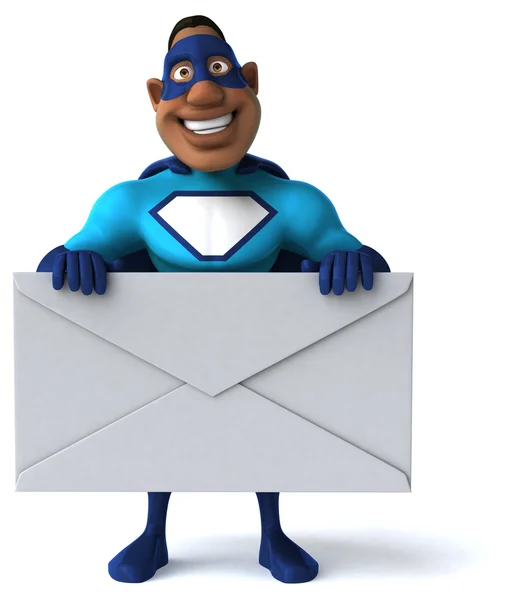 Superhéros amusant avec lettre — Photo