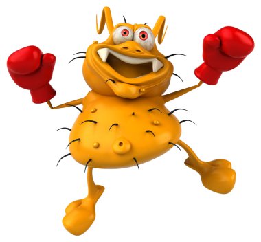 Eğlenceli çizgi film mikrop