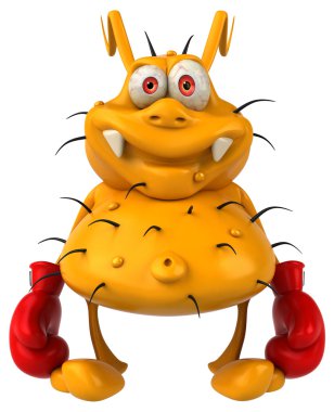 Eğlenceli çizgi film mikrop