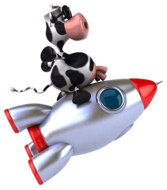 Eğlenceli çizgi film inek